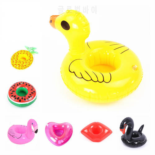 Hawaii Luau Party Flamingos/Pineapple/Coconut Plastic Drink Cups Inflatable Pool Float Cup Holder Summer Beach Party Supplies