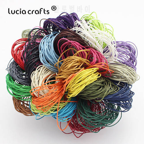 Lucia Crafrts 1mm Waxed Thread Cotton String Strap Necklace Bead Rope Handmade (10y/Lot) W0703