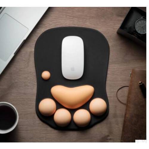 creative Cat claws mouse pad wrist care cute cartoon padded cartoon pillow 3d silicone hand cushion mouse mat