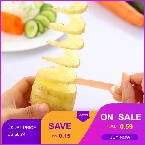 Hot Manual Potato Slicer Cutter Carrot Rotate Spiral Slicer Cutting Vegetable Tools Cooking Accessories Kitchen Gadgets Tools