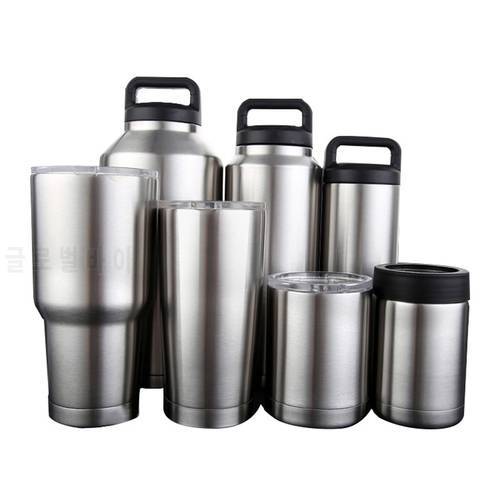 UPORS 10/12/18/20/30/36/64OZ Stainless Steel Water Bottle With Lid BPA Free Insulated Coffee Tumbler Outdoor Sport Water Bottle