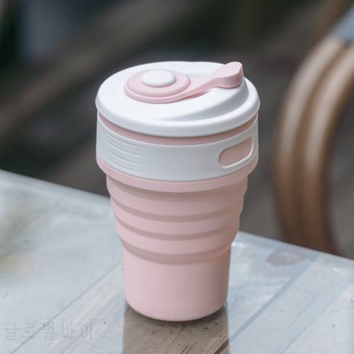 350ml portable folding creative travel telescopic kettle outdoor sport food grade silicone Mini tour drinkware cup water bottle