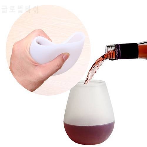 Silicone Cup Non-slip Portable Silicone Cup for Wine Juice Cola and Beer BBQ Cup Travel Glass Wine Glass Cup