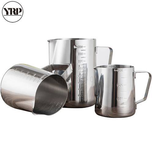 YRP Stainless Steel Milk frother Jugs Espresso Coffee mugs Barista tools Cappuccino Cups Craft Latte Pot Kitchen Accessories