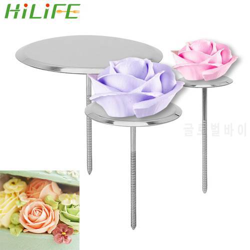 HILIFE Cake Flower Nail Piping Needle Stick Stand DIY Baking Decorating Tools Stainless Steel Ice Cream Confectionery Nails