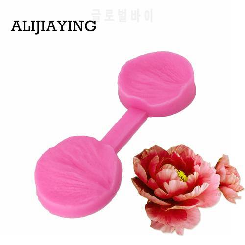 M0776 DIY 3D Peony Flower Petals Embossed Silicone Mold Fondant Cake Decorating Tools Chocolate Gumpaste Candy Clay Moulds
