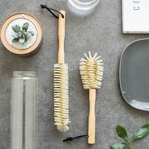 Cup Mug Cleaning Brush Wooden Handle Dishes Bottle Pan Pot Washing Brushes Multifunctional Kitchen Cleaning Accessories Tools