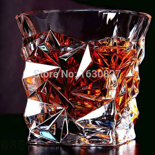 2 PCS / Set Square Crystal Whiskey Glass Cup For the Home Bar Beer Water and Party Hotel Wedding Glasses Gift Shpping