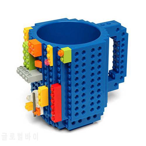 Portable Coffee Mug Build-On Building Blocks Tea Coffee Cup DIY Block Puzzle Drinkware 12oz 350 ml Student Friends Gift