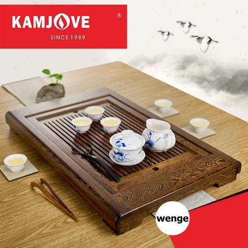KAMJOVE wenge solid wood tea tray Wood carving make tea machine intelligent tea art stove whole tea set