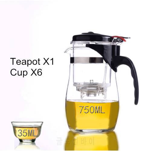500ml 750ml 1000ml Water Bottle Heat Resistant Glass Teapot Kamjove Household Tea Pot Set Bouteille Free Shipping