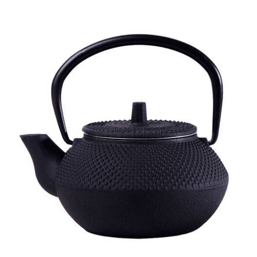 High quality Cast Iron Kettle Teapot Comes With Strainer Tea Pot 300ml Black Coffee Maker Convenient Office Tea Pot 300ml/10.15
