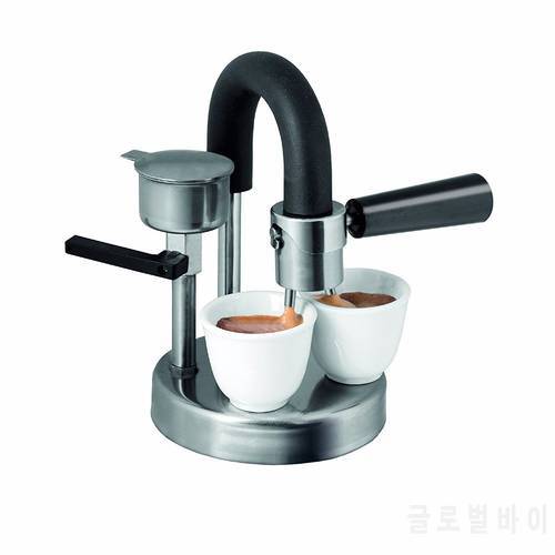 1pc moka pot 1-2cups Stovetop Induction Cooker Espresso Maker Pure handmade stainless steel coffee pot for home office use