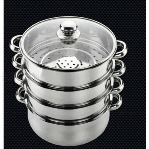 Cookware Steamers Cooking Tool stainless steel Steaming Pot 30cm 4layers Casserole Bouble Boils