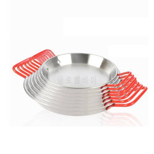 10pcs Spanish Paella Pan Seafood Dish Stainless Steel Korean Fried Chicken Dish Tray Cheese Cooker ZA6843