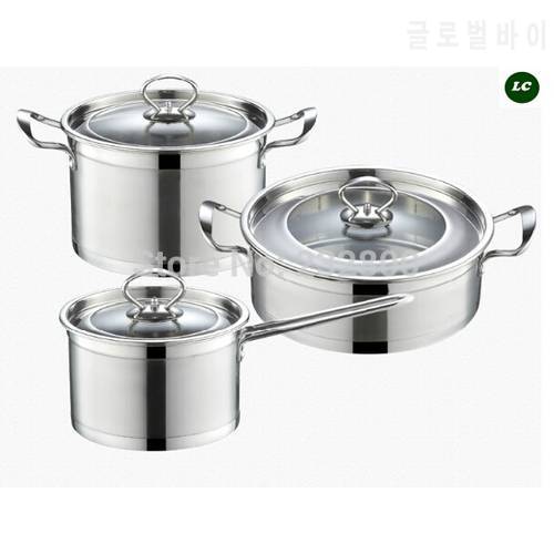 FREE SHIPPING CASSEROLE COOKWARE SET COOKING POTS 3 COMBINATION