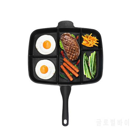 Non-Stick 5 in 1 Fryer Pan Master Fry Pan Grill Induction Cooker Applicable Meal Skillet 15