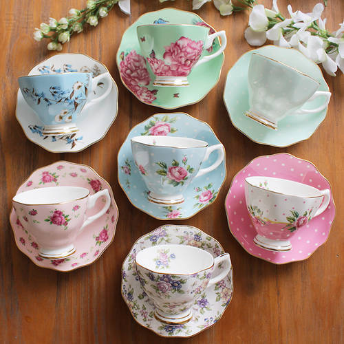 4pcs bone porcelain,European style,afternoon tea set,including 4 cups+4 saucer,uit for coffee and Puer/black/fruit/flower tea