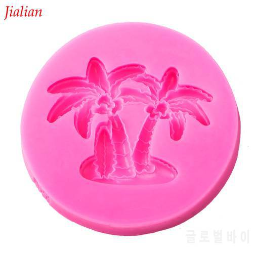 Lsland Coconut shape fondant silicone mold for kitchen baking chocolate pastry candy making cupcake lace decoration tool F-0073