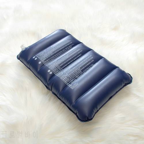 1pc Air Inflatable Folding Pillow Double Sides Flocking Inflatable Cushion Travel Outdoor Hotel Plane Sofa Inflatable Pillow