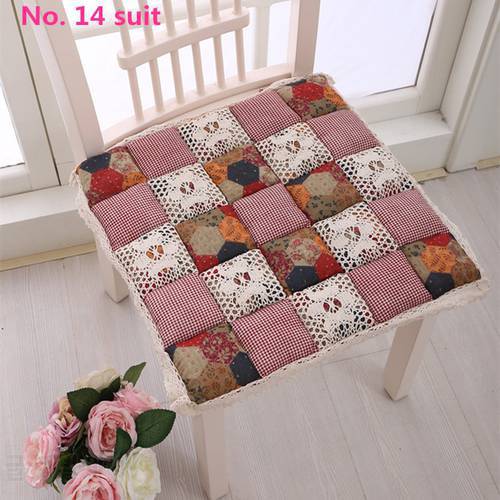 Thickened Square Seat Cushion Modern Dinning Chair Office Cotton Seat Pad Comfortable Computer Chair Cushion Lace Edge Cushion