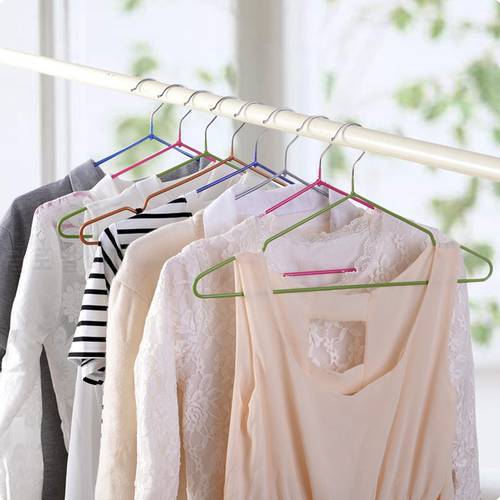 New Design PVC Coated Cloth Hangers Non-Slip Metal Shirt Trouser Hook Hangers Coat Hanger 10 pieces/Lot