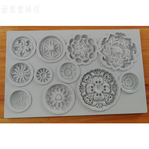 Cake Tools 5x8inch round silicone mold Decorating Cupcake decorating Gumpaste fondant tool mould