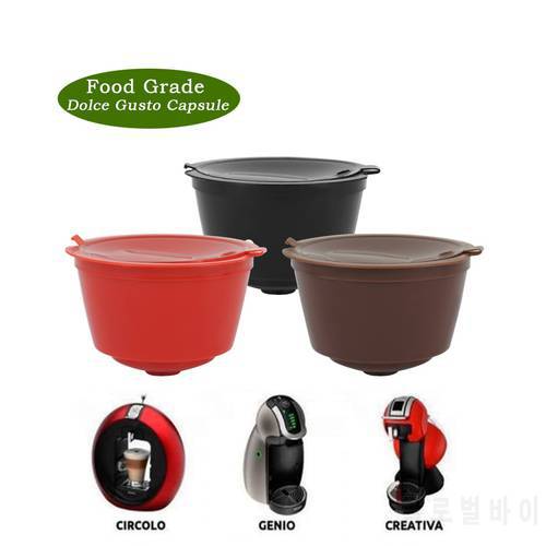 ICafilas Dolce Gusto Coffee Capsules Filter Cup Refillable Reusable Coffee Dripper Tea Baskets Dolci Gusto Capsule