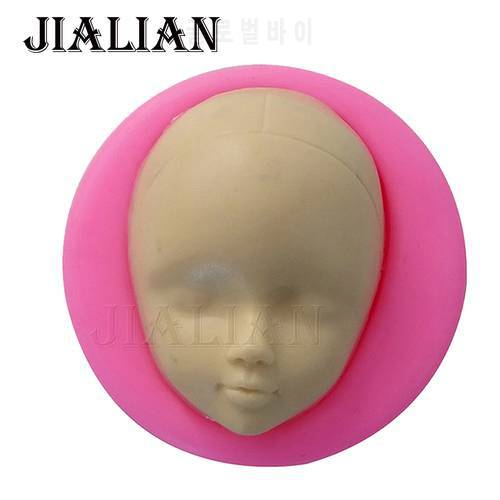 Woman girl face cooking tools wedding decoration Silicone Mold DIY head Fondant Sugar Craft baking tools for cakes T0659