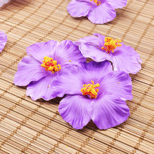 10PCS Hibiscus flowers Hawaii party Summer party DIY decorations Artificial flowers Hula girls favor hair decoration flower