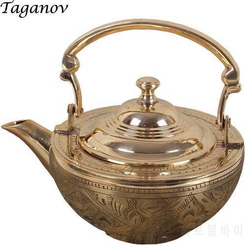 600ml chinese teaware puer longjing tea thicken pure copper Teapots water teakettle tieguanyin puerh green presents gift for men