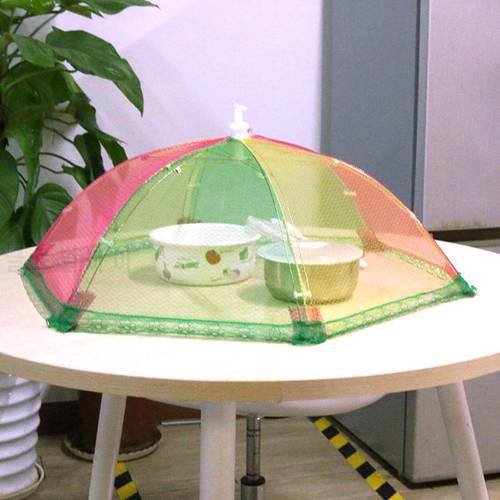 Folding Umbrella Style Table Anti Fly Mosquito Mesh Gauze Meal Food Covers
