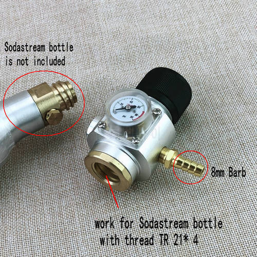 soda stream CO2 Mini Gas Regulator CO2 Charger Kit 0-90 PSI corny cornelius keg charger for European Soda Beer Kegerator