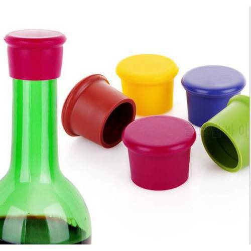 5pcs Wholesale Lots silicone wine stoppers Leak free wine bottle sealers for red wine and beer bottle cap