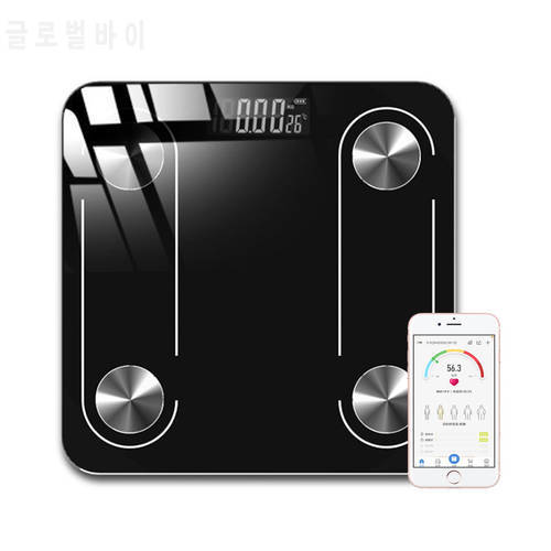 Hot Smart Body Fat Weight Scales Floor Digital Human bmi Bathroom Weighing Scale Bluetooth LED mi Body Composition Scale 17 Data