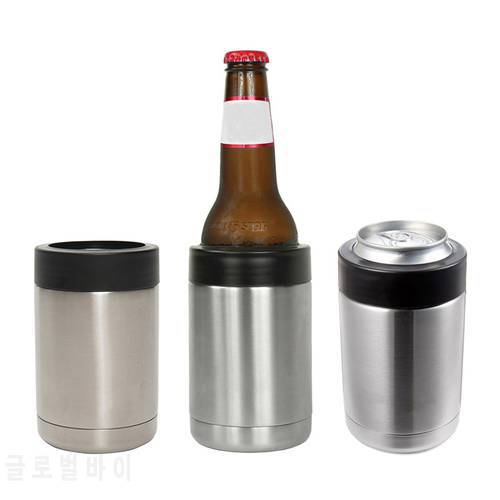 12 OZ Stainless Steel Beer Bottle Cold Keeper Can/Bottle Holder Double Wall Vacuum Insulated Beer Bottle Cooler Bar Accessories