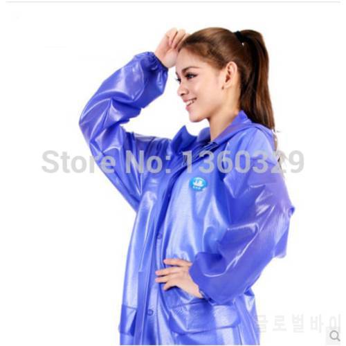 PVC Hood Thick Motorcycle Raincoat Women Rain Coat impermeable capa de chuva de motoqueiro Men Jacket casacos Hiking Rainwear