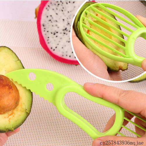 3 In 1 Avocado Slicer Shea Corer Butter Plastic Knife Fruit Peeler Cutter Kitchen Tools Pulp Separator