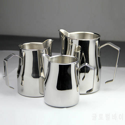 FeiC 1pc 350ml/550ml/750ml Motta style Stainless Steel Milk Pitcher/Jug Milk Foaming Jug/Non-stick coatin for Barista latte art