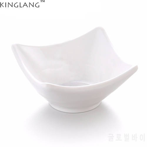 KINGLANG Plastic Melamine White Small Soy Sauce Dish Tableware