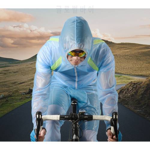 Outdoor Sport Cycling Raincoat Women Men Bikes Riding Rain Coat Pants chubasqueros impermeables hombre transparent capa de chuva
