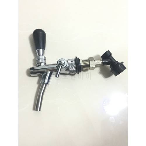 Chrome Plated Adjustable Beer tap Faucet with Liquid ball lock homebrew making tap