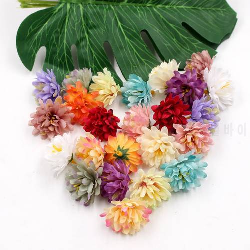 20PCS 3cm silk artificial flower carnation flower head multicolor optional wedding scene home interior decoration DIY floral