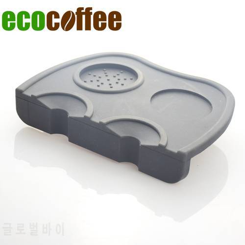 Ecocoffee Silicone Espresso Corner Coffee Tamper Mat Coffee Black/Brown Barista Mat Pod Tools Flat Base Tampering Accessories
