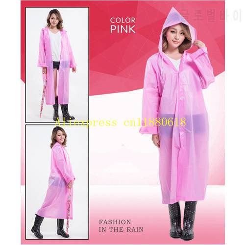 50pcs/lot Fast Shipping Long Raincoat EVA Thick Rainwear Universal Rain Coat Waterproof Poncho Hiking Tour Raincoat