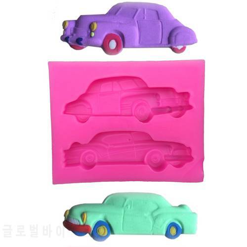 Cartoon car Shaped DIY fondant cake silicone moulds chocolate accessories cupcake decoration kitchen Baking tools FT-0061