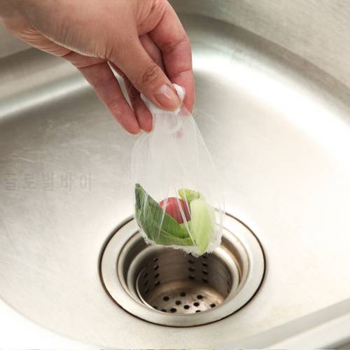 30/100 Pcs Residue Collector Sink Strainer Filter Net Bag Kitchen Bathroom Hair Isolation Clogging Prevent Drain 25
