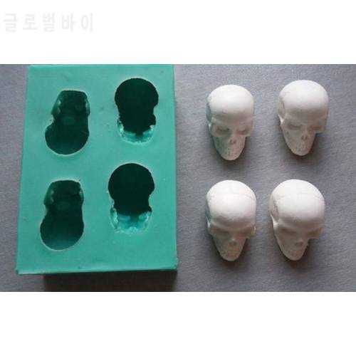 Skulls cake decorating fondant mold DIY 3d handmade Silicone Moulds cake decorating tools sugar craft tools with high quality