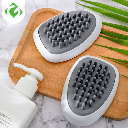 1 pcs Spa Slimming Massage Brush Silicone Head Body Shampoo Scalp Massage Brush Comb Hair Washing Comb Shower Bath Brush props