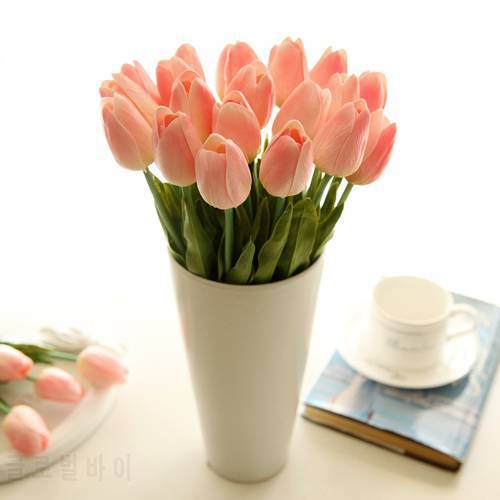 1PC PU Tulip Artificial Flower Real Touch Mini Tulip Home Wedding Decoration Flower